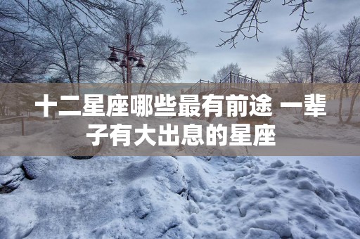 十二星座哪些最有前途 一辈子有大出息的星座