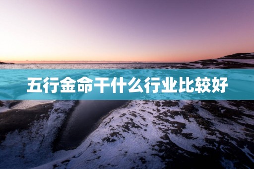 五行金命干什么行业比较好