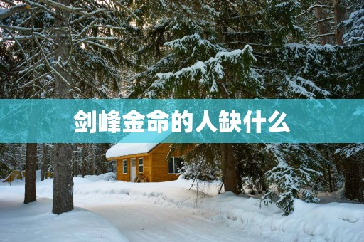 剑峰金命的人缺什么