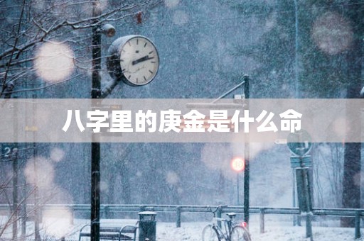 八字里的庚金是什么命