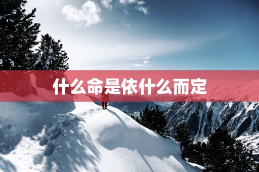 什么命是依什么而定