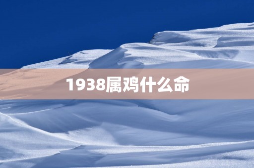 1938属鸡什么命