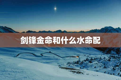 剑锋金命和什么水命配