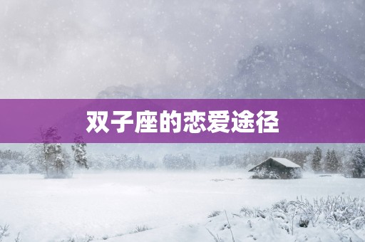 双子座的恋爱途径