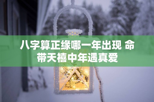 八字算正缘哪一年出现 命带天禧中年遇真爱