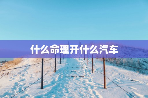 什么命理开什么汽车