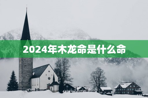 2025年木龙命是什么命