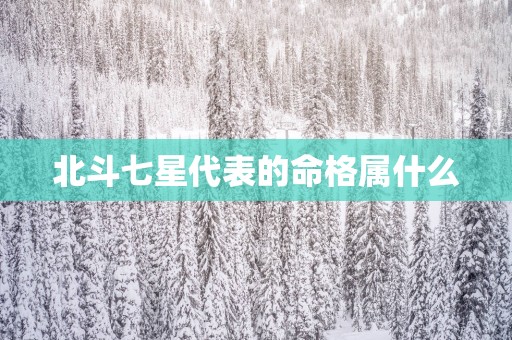北斗七星代表的命格属什么