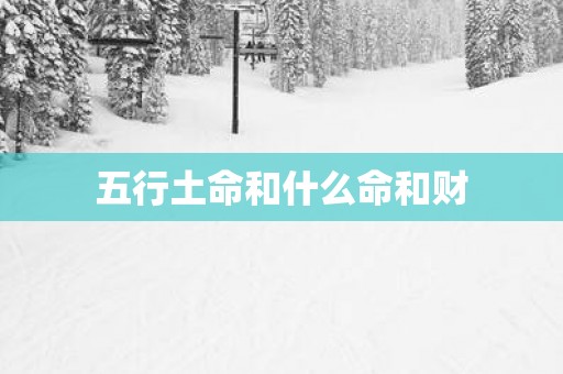 五行土命和什么命和财
