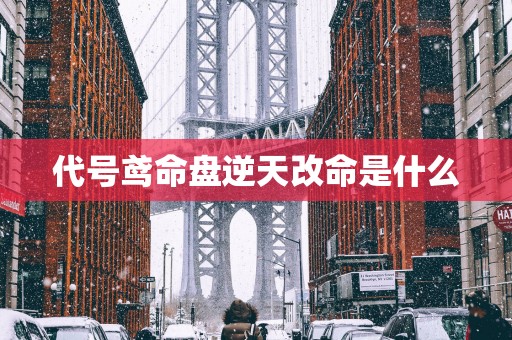代号鸢命盘逆天改命是什么