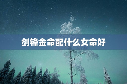 剑锋金命配什么女命好