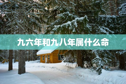九六年和九八年属什么命