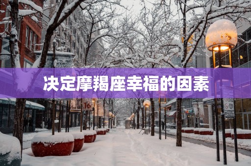 决定摩羯座幸福的因素