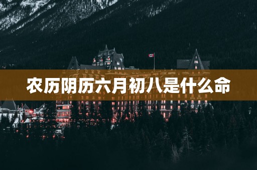 农历阴历六月初八是什么命