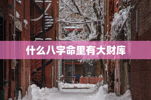 什么八字命里有大财库