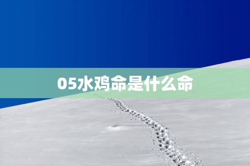 05水鸡命是什么命