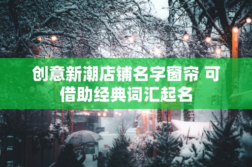 创意新潮店铺名字窗帘 可借助经典词汇起名