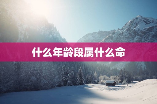 什么年龄段属什么命