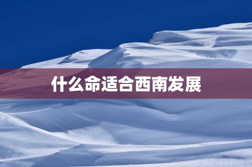 什么命适合西南发展
