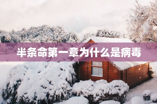 半条命第一章为什么是病毒