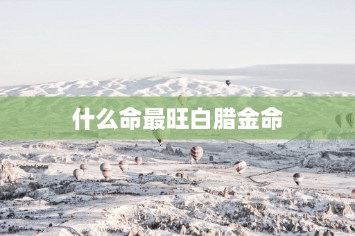 什么命最旺白腊金命