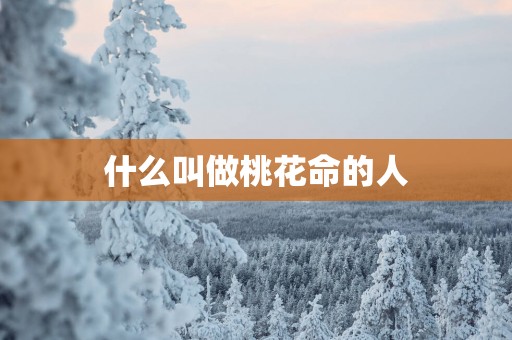 什么叫做桃花命的人