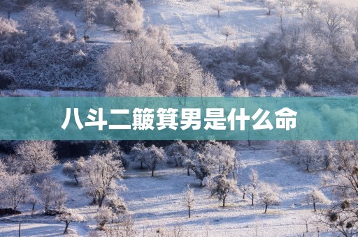 八斗二簸箕男是什么命