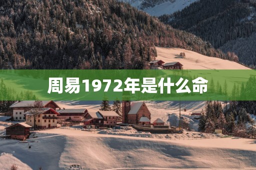 周易1972年是什么命