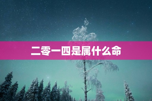 二零一四是属什么命