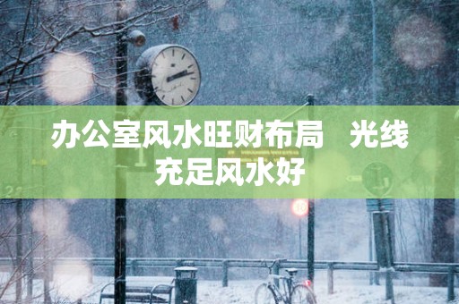 办公室风水旺财布局   光线充足风水好