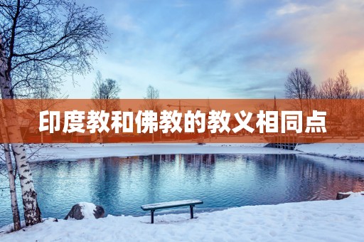 印度教和佛教的教义相同点