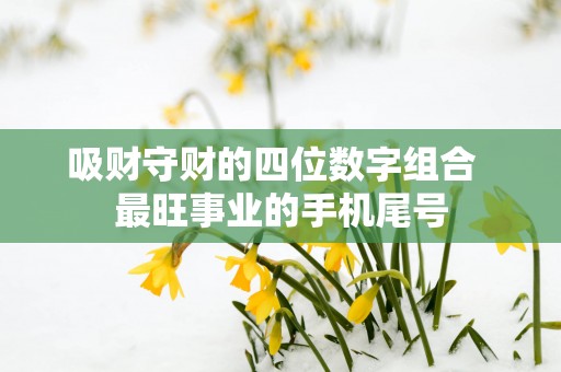 吸财守财的四位数字组合  最旺事业的手机尾号