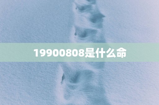 19900808是什么命