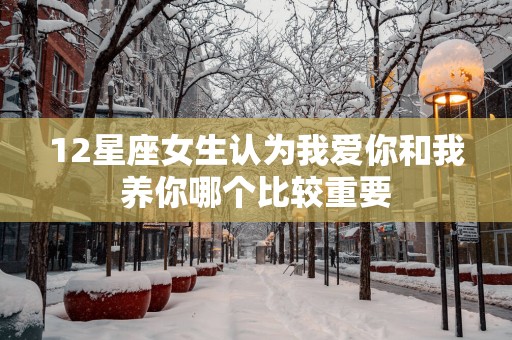 12星座女生认为我爱你和我养你哪个比较重要