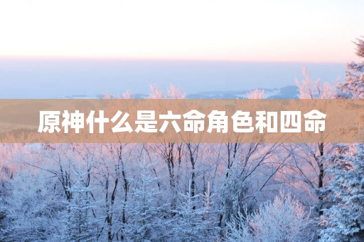 原神什么是六命角色和四命