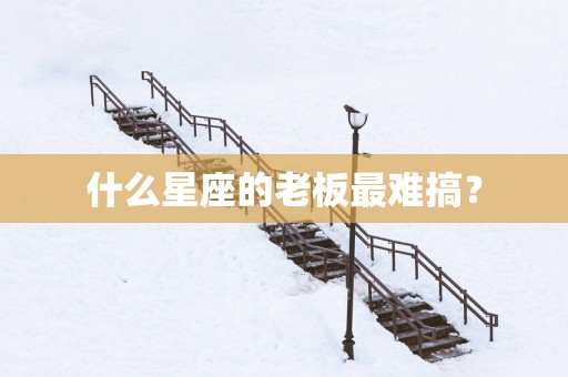 什么星座的老板最难搞？