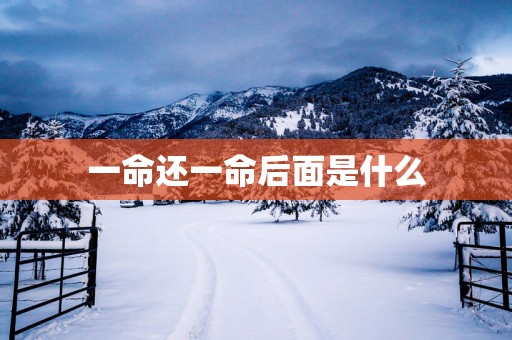 一命还一命后面是什么