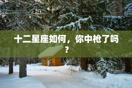 十二星座如何，你中枪了吗？