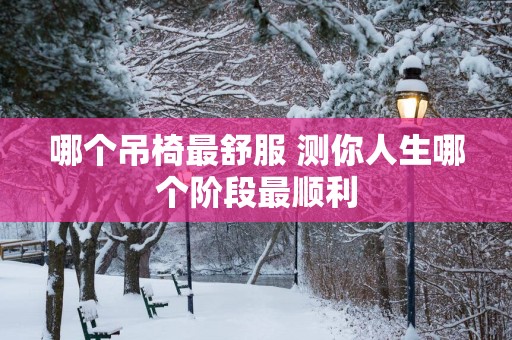 哪个吊椅最舒服 测你人生哪个阶段最顺利