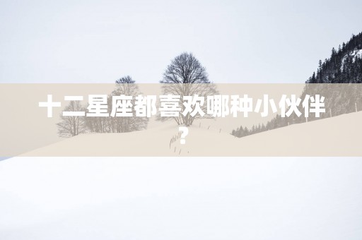十二星座都喜欢哪种小伙伴？