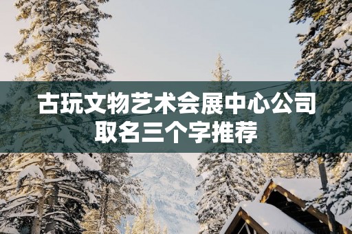 古玩文物艺术会展中心公司取名三个字推荐