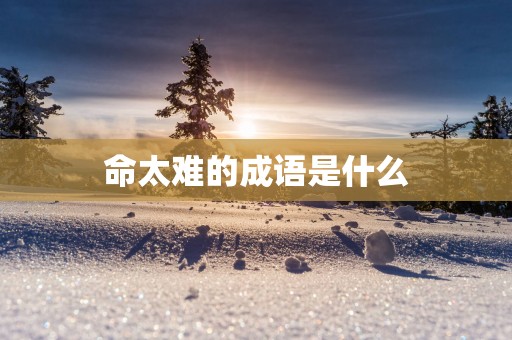 命太难的成语是什么