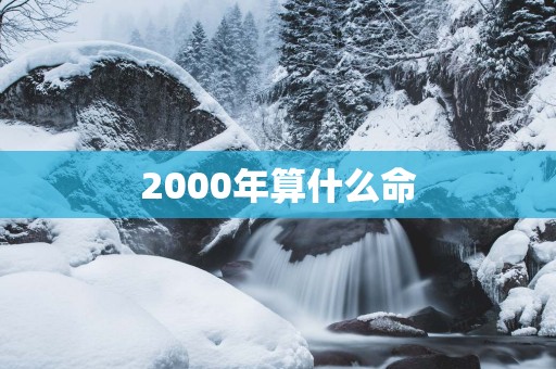 2000年算什么命