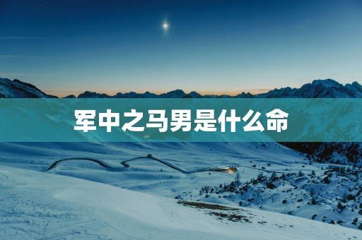 军中之马男是什么命