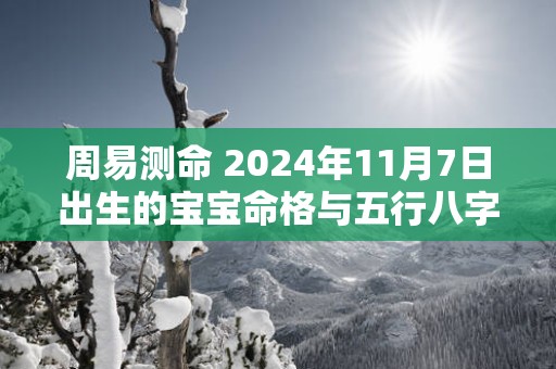 周易测命 2025年11月7日出生的宝宝命格与五行八字