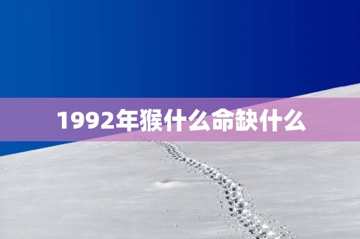 1992年猴什么命缺什么