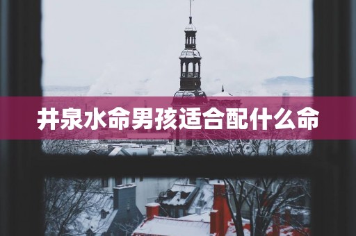 井泉水命男孩适合配什么命