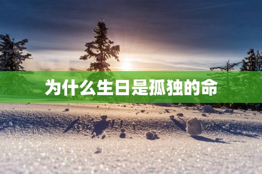 为什么生日是孤独的命