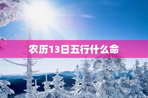 农历13日五行什么命