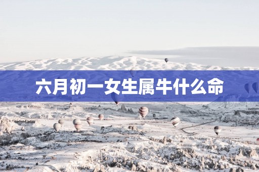 六月初一女生属牛什么命